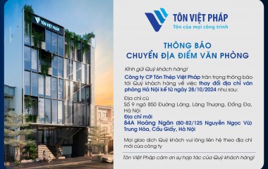 THÔNG BÁO CHUYỂN ĐỊA ĐIỂM VĂN PHÒNG HÀ NỘI